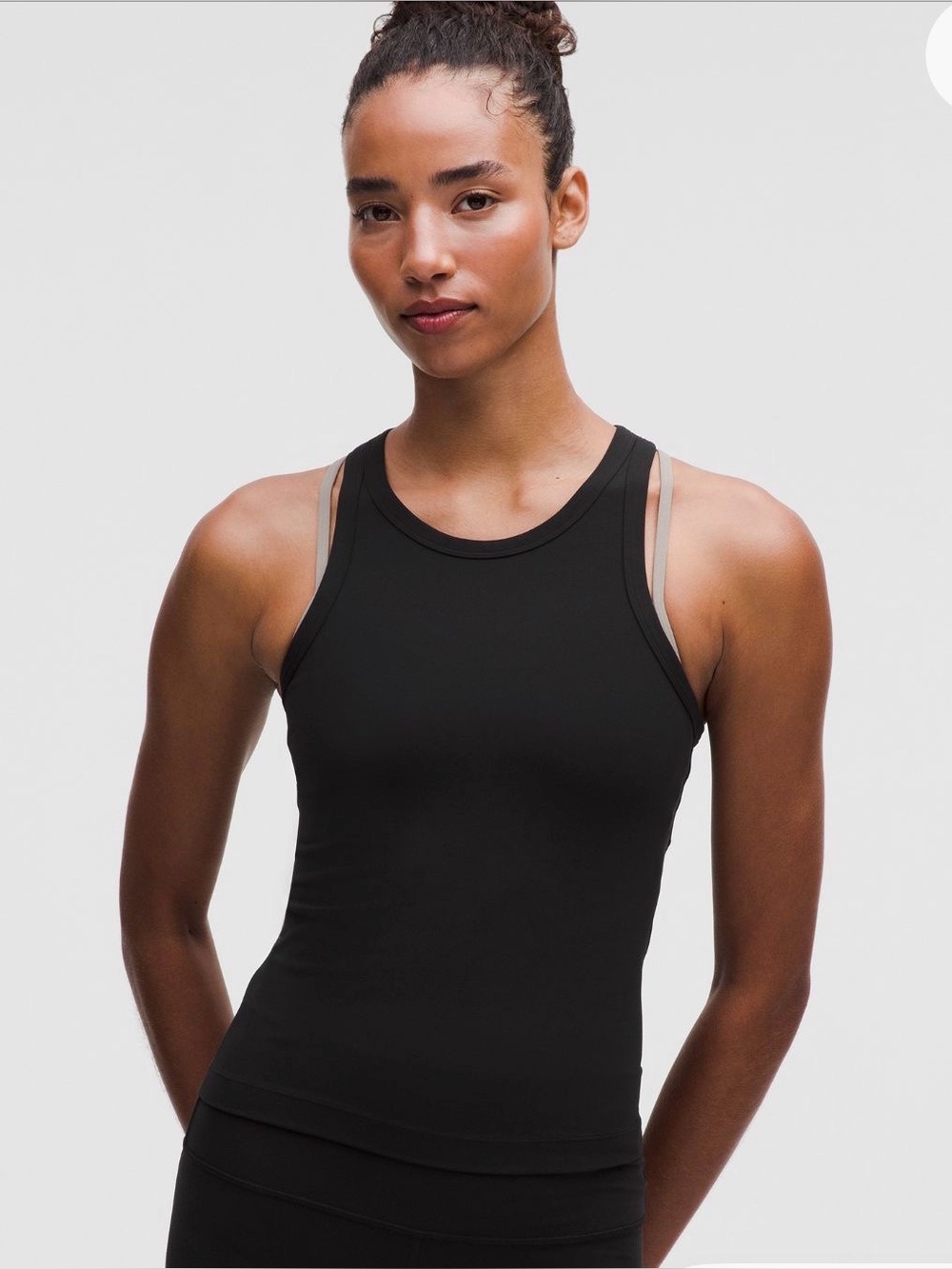 LULULEMON Ribbed Modal Racerback Tank Top Size 2 Black Yoga